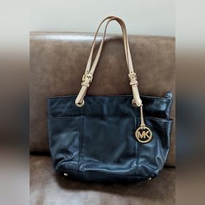 Michael Kors black tote bag